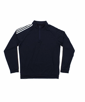Adidas Men's Performance Navy 1/4 Zip Pullover Climalite Sweater, Navy