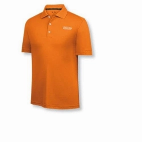 Adidas Men's Pique Blocked Fashion Performance Polo, Orange
