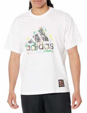 adidas Men's Pride Tee, White/Multi