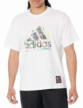 adidas Men's Pride Tee, White/Multi