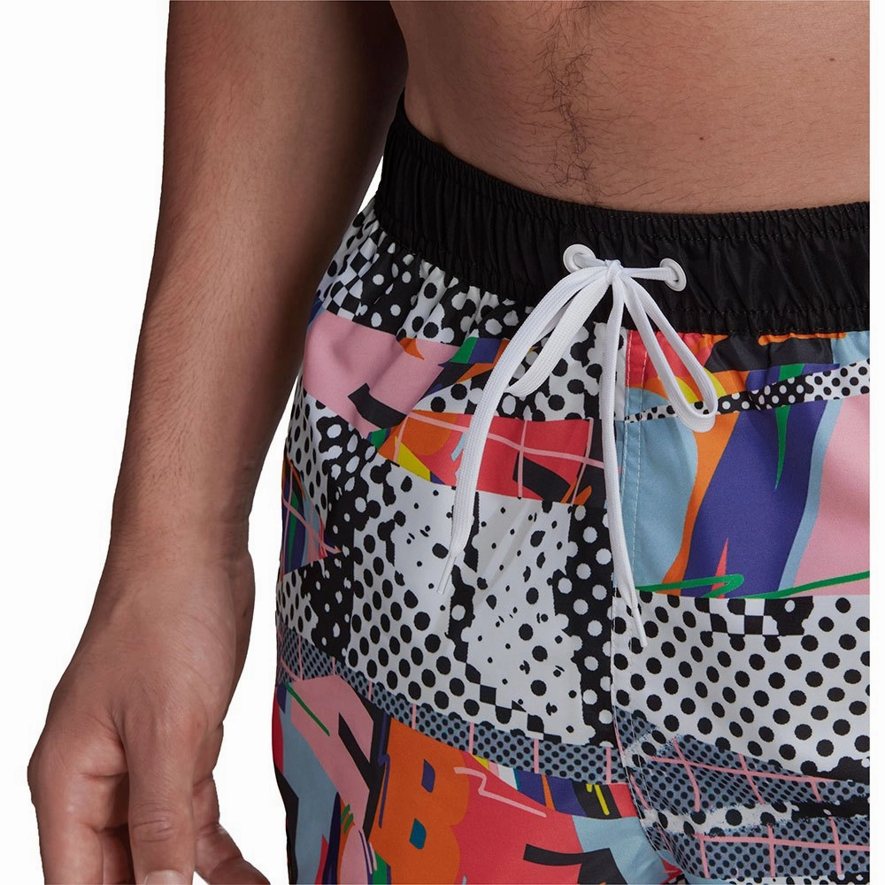 Adidas Men's Pride United Love Swim Shorts, Black/Clear Sky/Light Pink