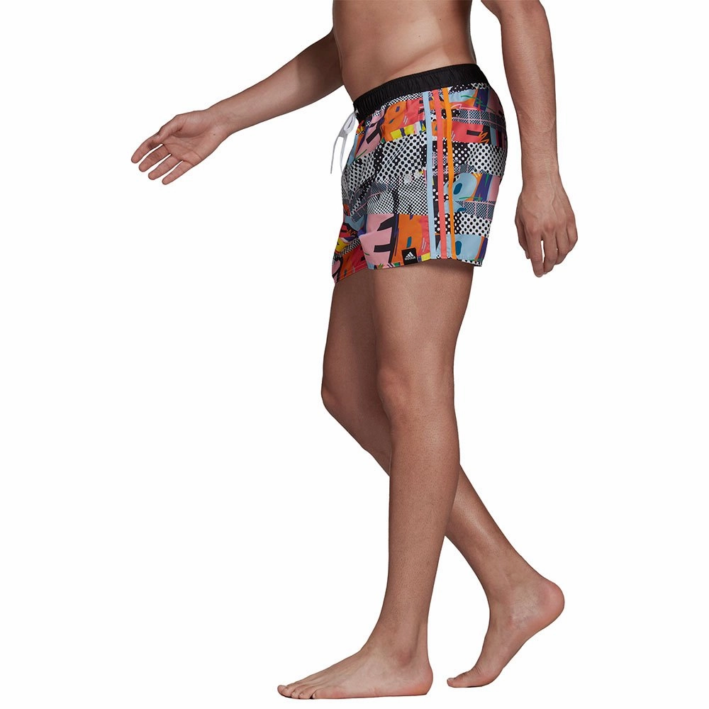 Adidas Men's Pride United Love Swim Shorts, Black/Clear Sky/Light Pink
