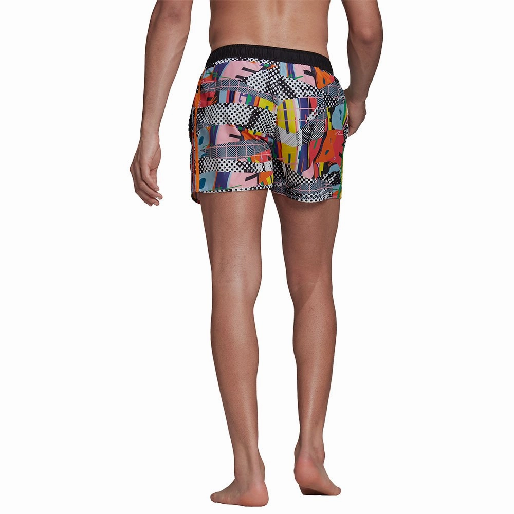 Adidas Men's Pride United Love Swim Shorts, Black/Clear Sky/Light Pink