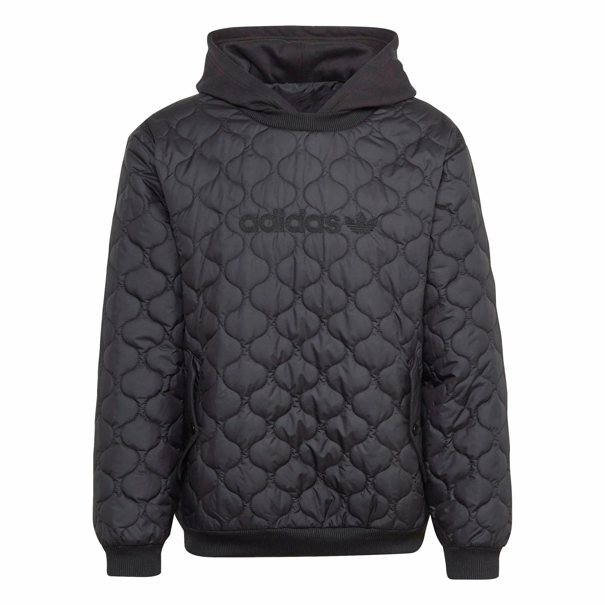 Adidas Men's Quilted Hoodie Sweatshirt, Black