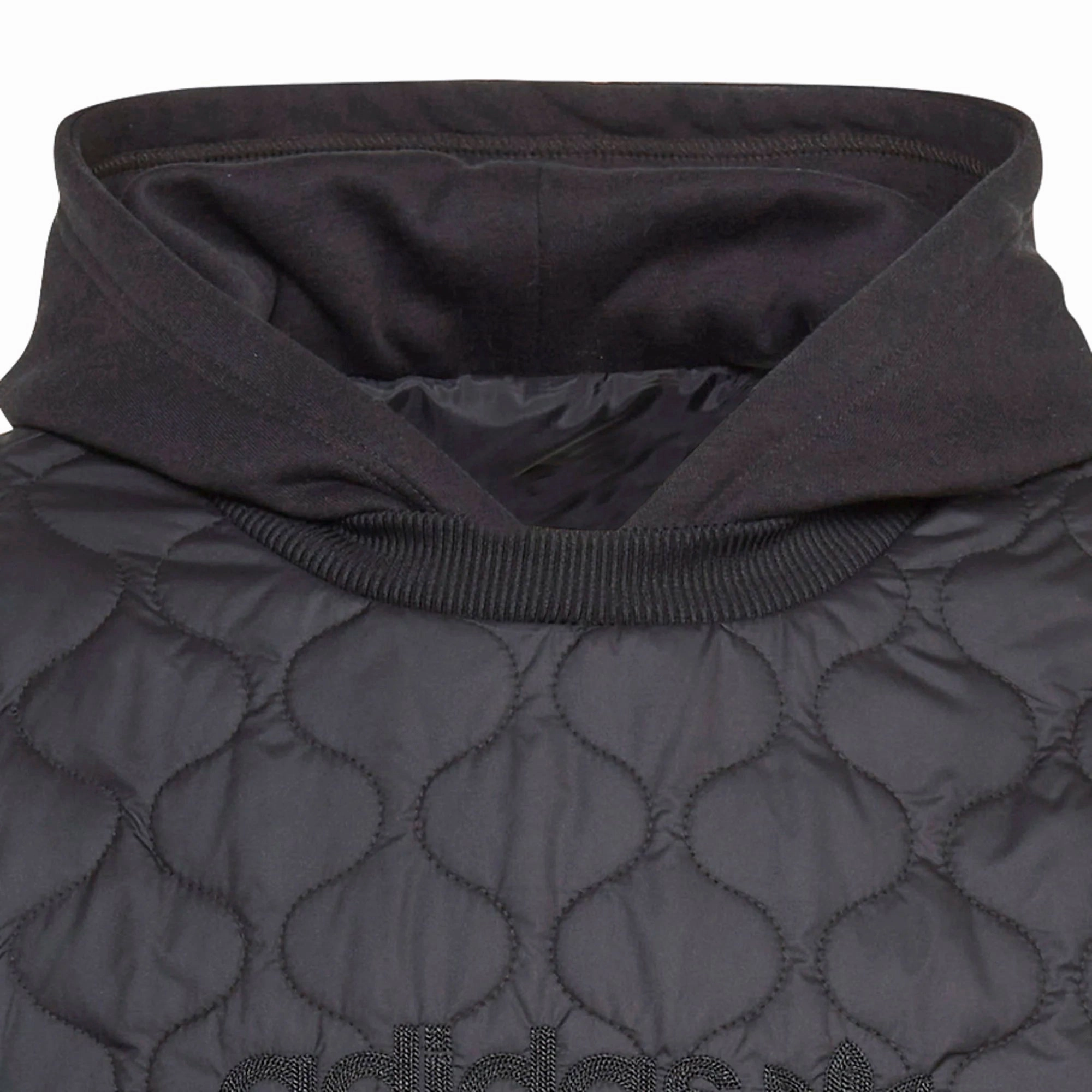 Adidas Men's Quilted Hoodie Sweatshirt, Black