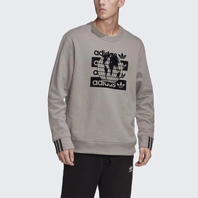 Adidas Men's R.Y.V. Crew Sweatshirt, Dove Grey