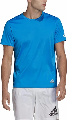 Adidas Men's Run It Short Sleeve Tee, Blue Rush
