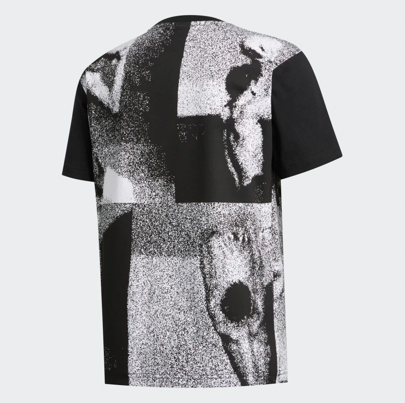 Adidas Men's Streetball Sport Tee Shirt, Black / White
