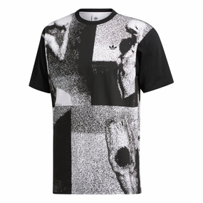 Adidas Men's Streetball Sport Tee Shirt, Black / White