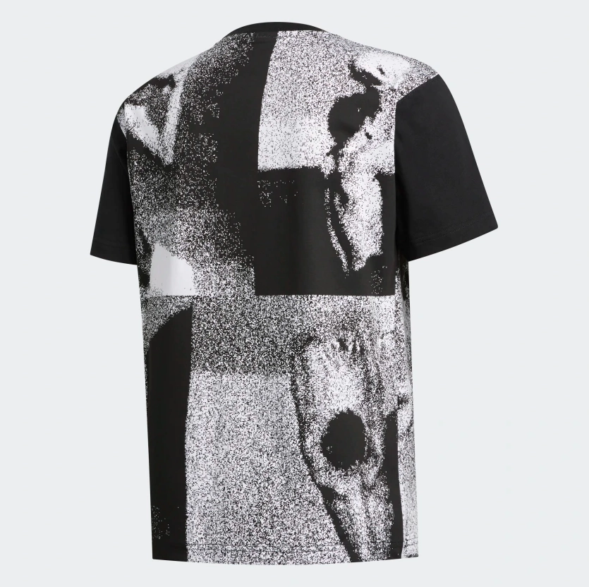 Adidas Men's Streetball Sport Tee Shirt, Black / White