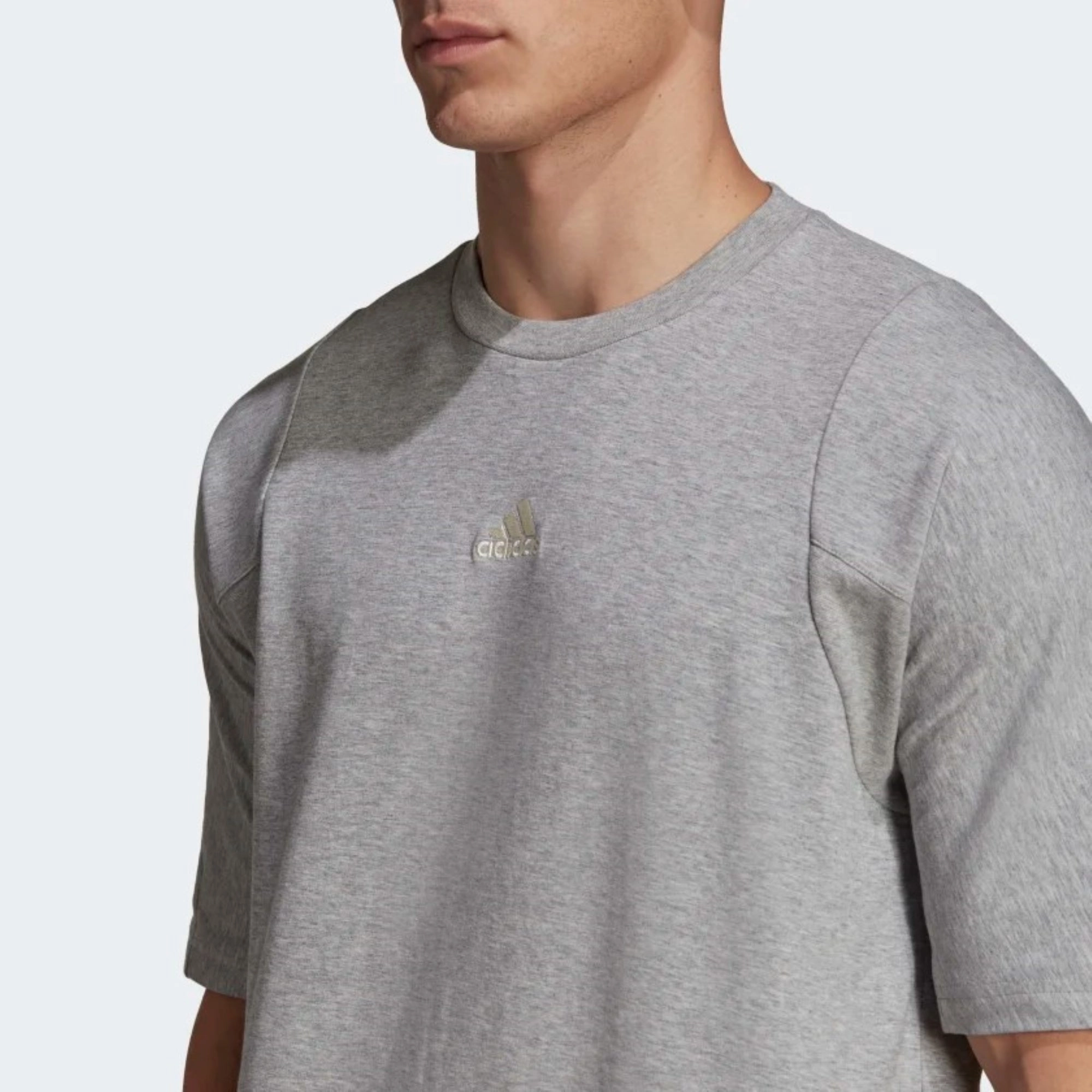 adidas Men's Studio Lounge Tee, Medium Grey Heather