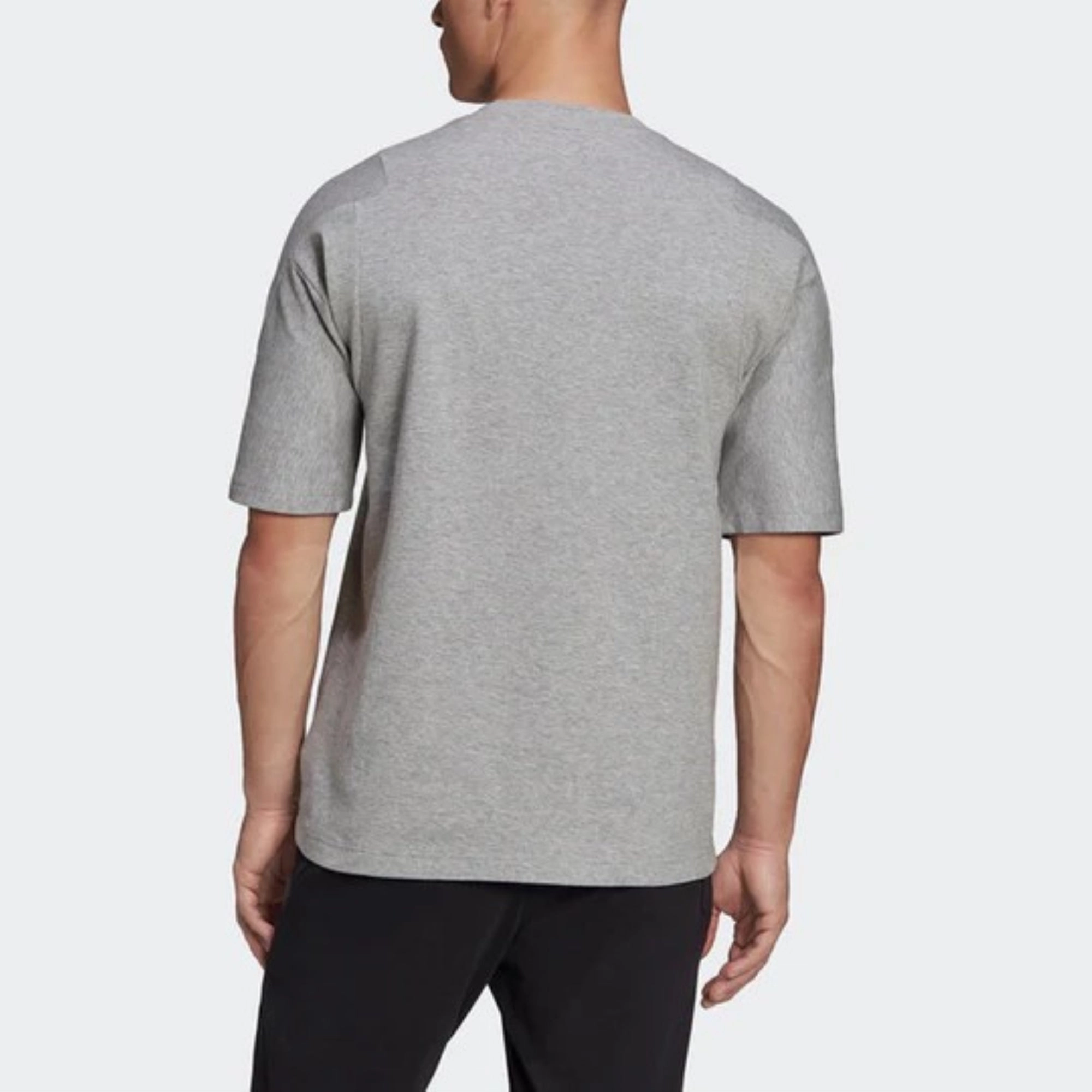 adidas Men's Studio Lounge Tee, Medium Grey Heather