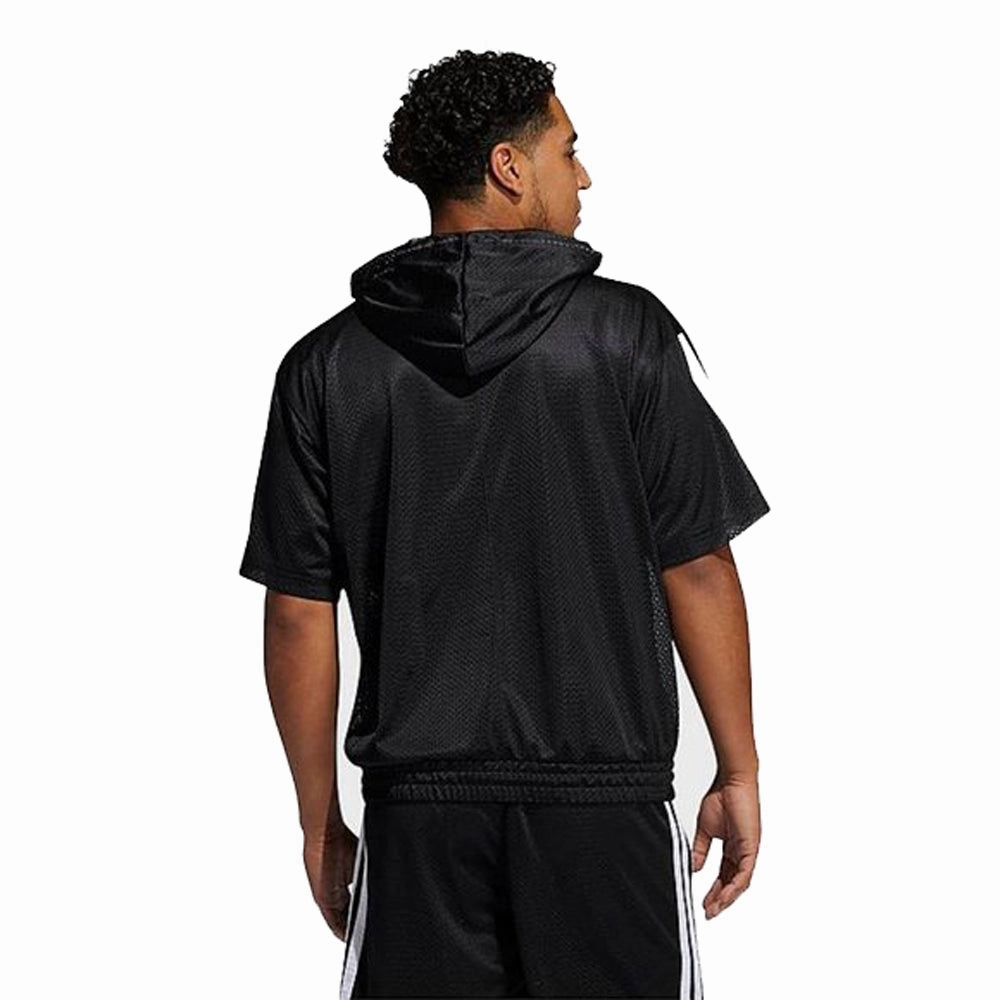 Adidas Men's Summer Legend Short Sleeve Hoodie, Black