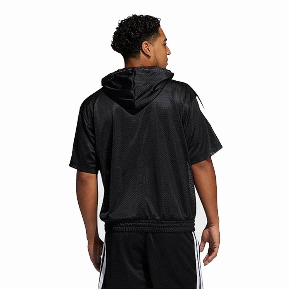 Adidas Men's Summer Legend Short Sleeve Hoodie, Black
