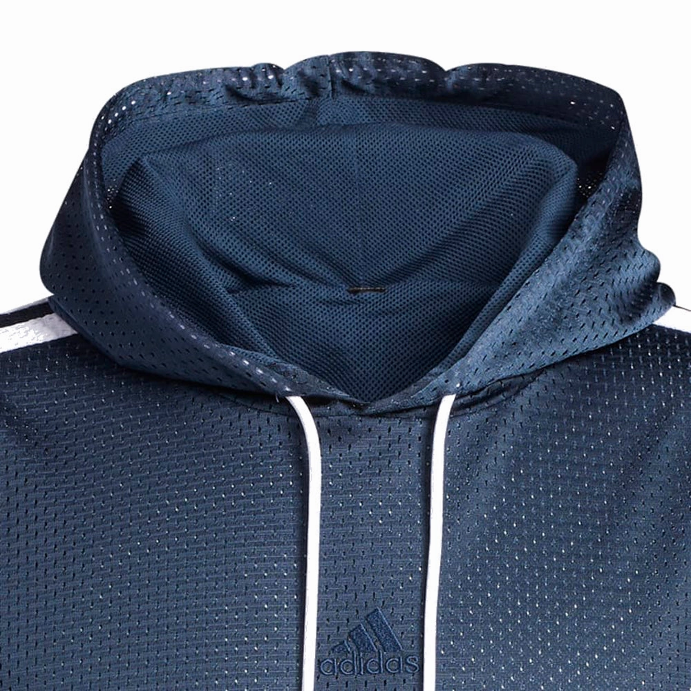 Adidas Men's Summer Legend Short Sleeve Hoodie, Crew Navy