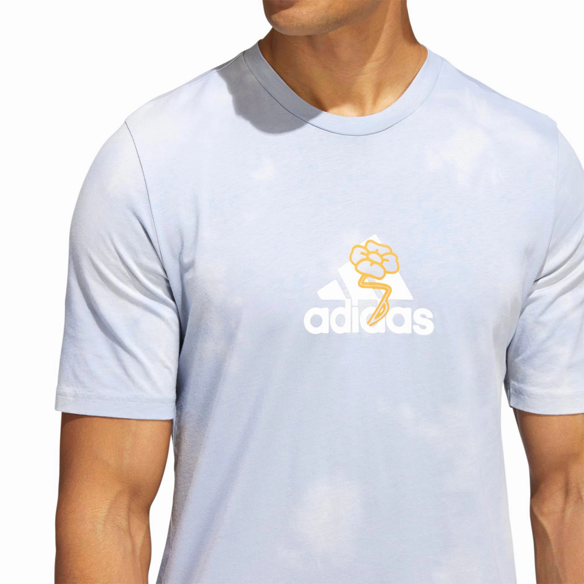 Adidas Men's Summer Madness TSL Graphic Tee, Halo Silver