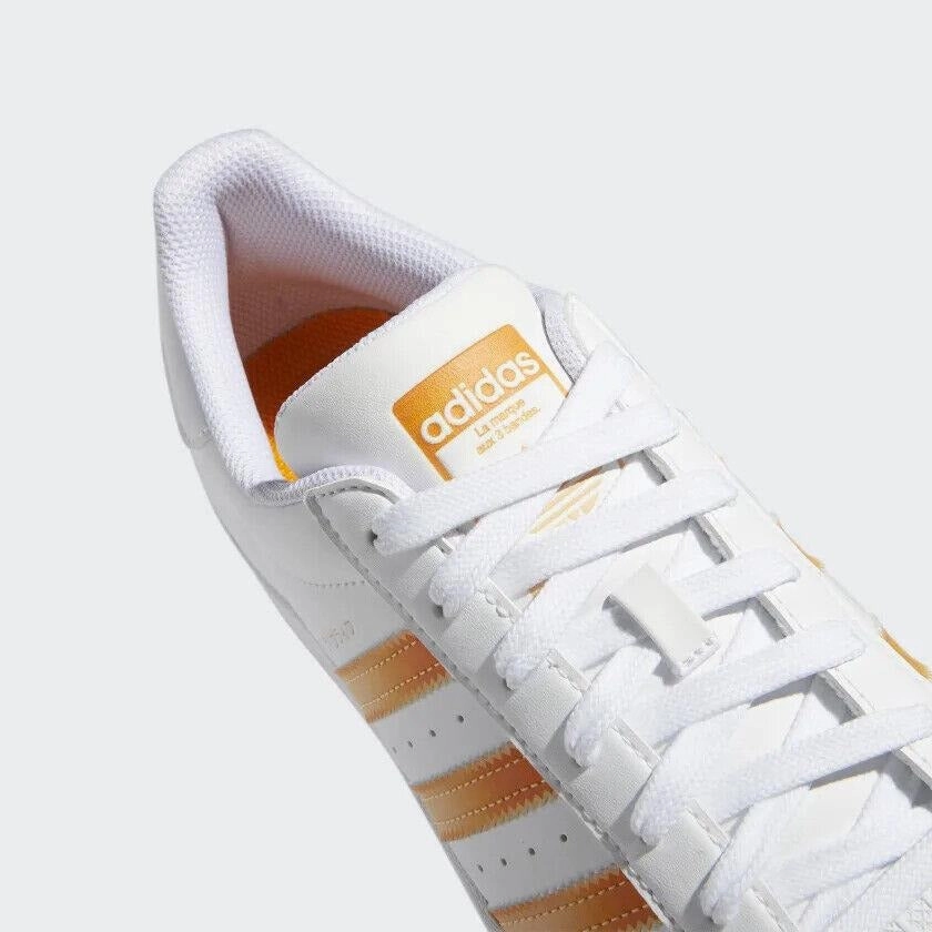 Adidas Men's Superstar Low Shoes, Cloud White/Orange Rush/Acid Orange