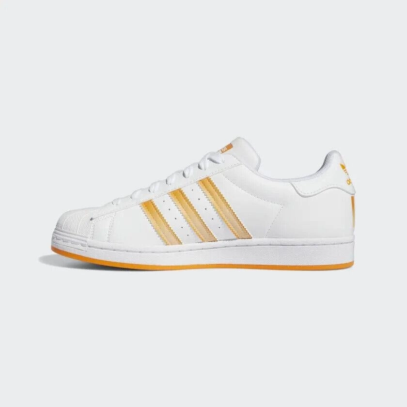 Adidas Men's Superstar Low Shoes, Cloud White/Orange Rush/Acid Orange
