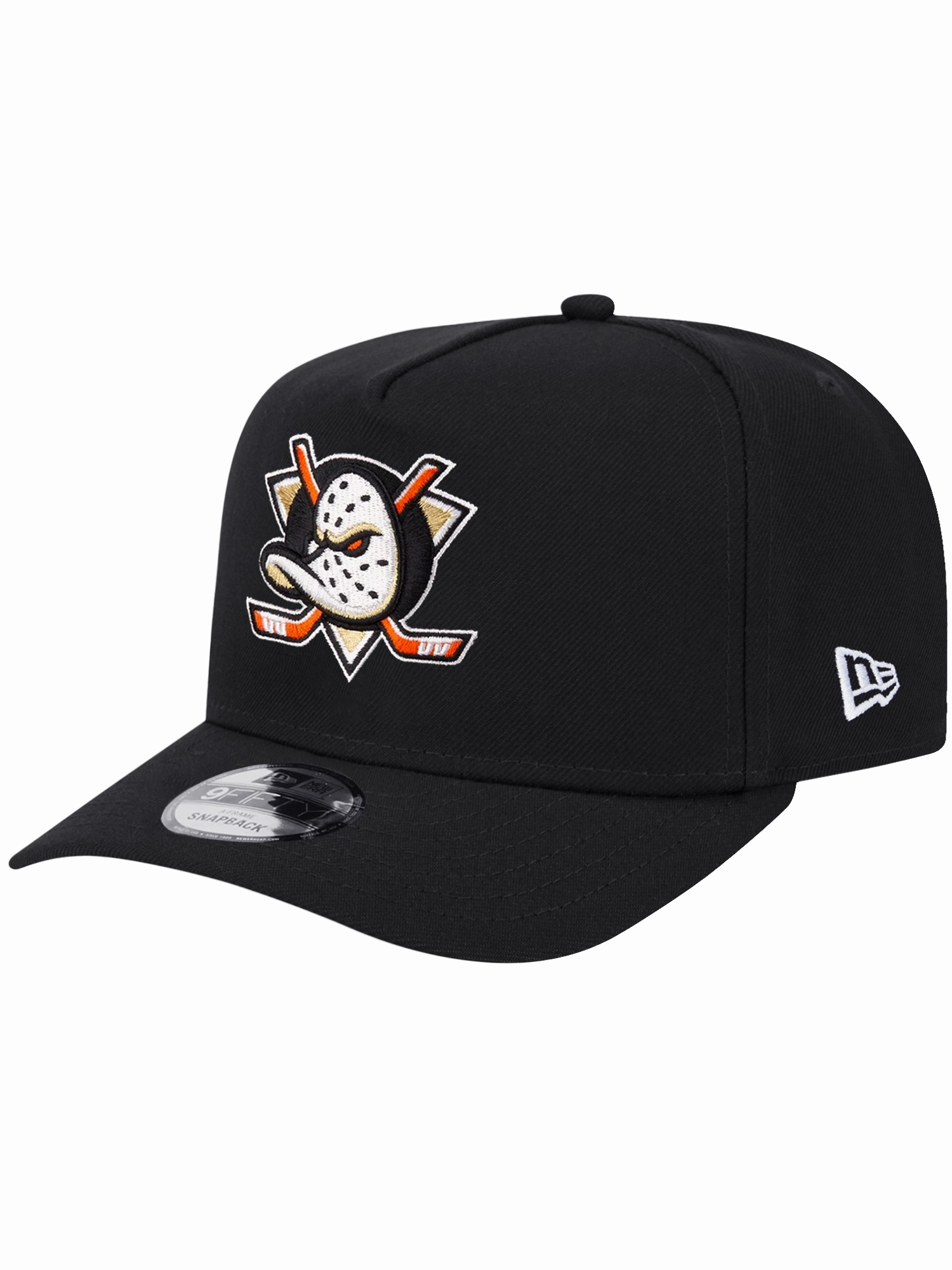 Anaheim Ducks New Era NHL Team Pre-Curved 9FIFTY A-Frame Snapback Hat - Black