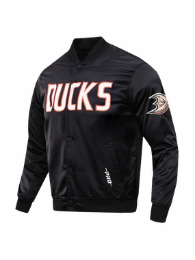 Anaheim Ducks Pro Standard NHL Team Classic Satin Button Jacket - Black