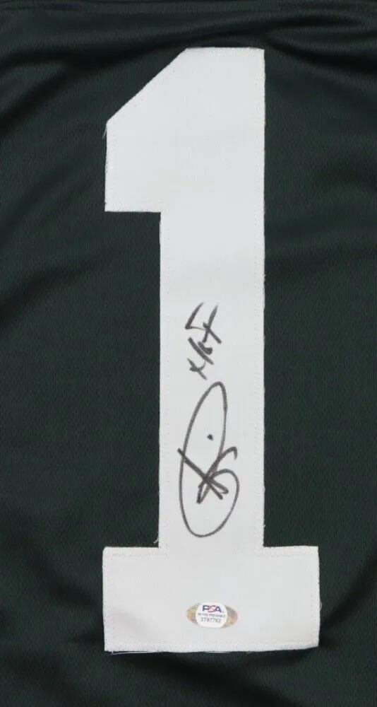 Andre Rison Signed Michigan State Spartan Jersey (PSA) Falcons /Packers Receiver