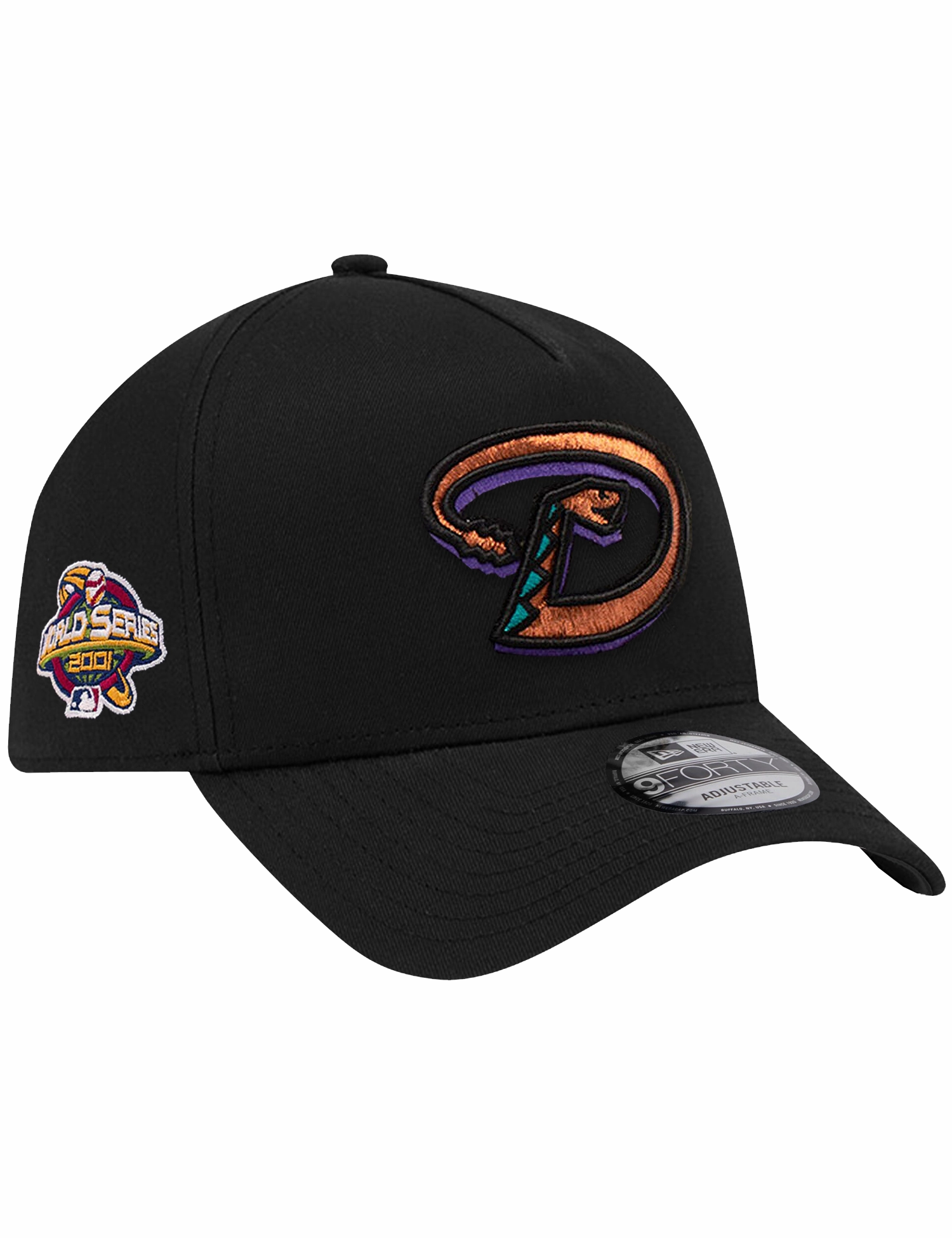 Arizona Diamondbacks New Era MLB 01 WS 9FORTY A-Frame Snapback Hat - Black