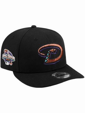 Arizona Diamondbacks New Era MLB World Series Patch Pre-Curved 9FIFTY Snapback Hat - Black