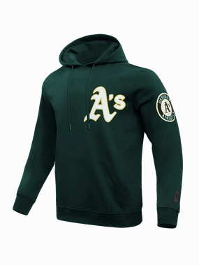 Athletics Pro Standard MLB Team Chenille Hoodie Jumper  - Green