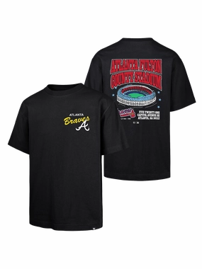 Atlanta Braves '47 MLB Stadium Vintage Foundation T-Shirt - Black