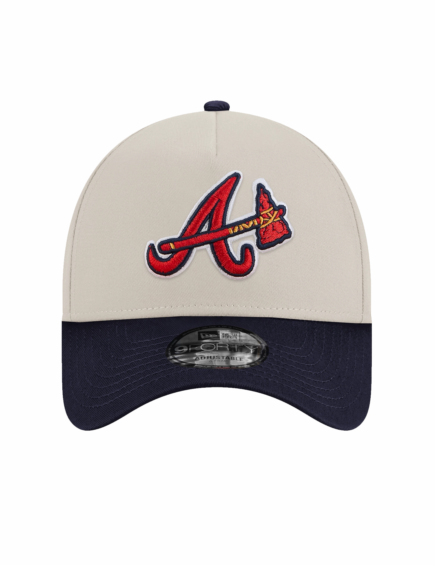 Atlanta Braves New Era MLB 00 All Star 9FORTY A-Frame Snapback Hat - Stone