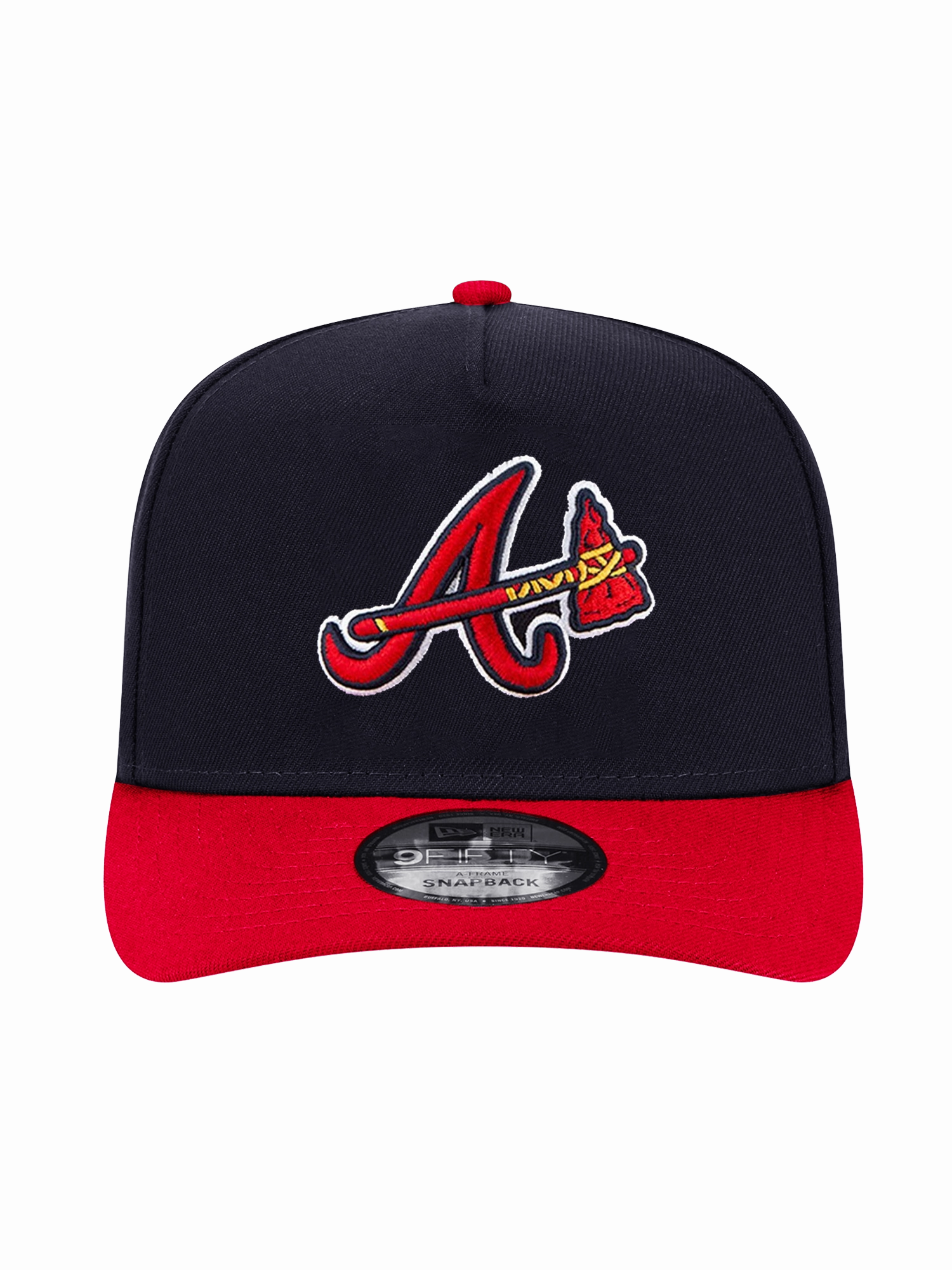 Atlanta Braves New Era MLB 90th Ann 2T Pre-Curved 9FIFTY A-Frame Snapback Hat