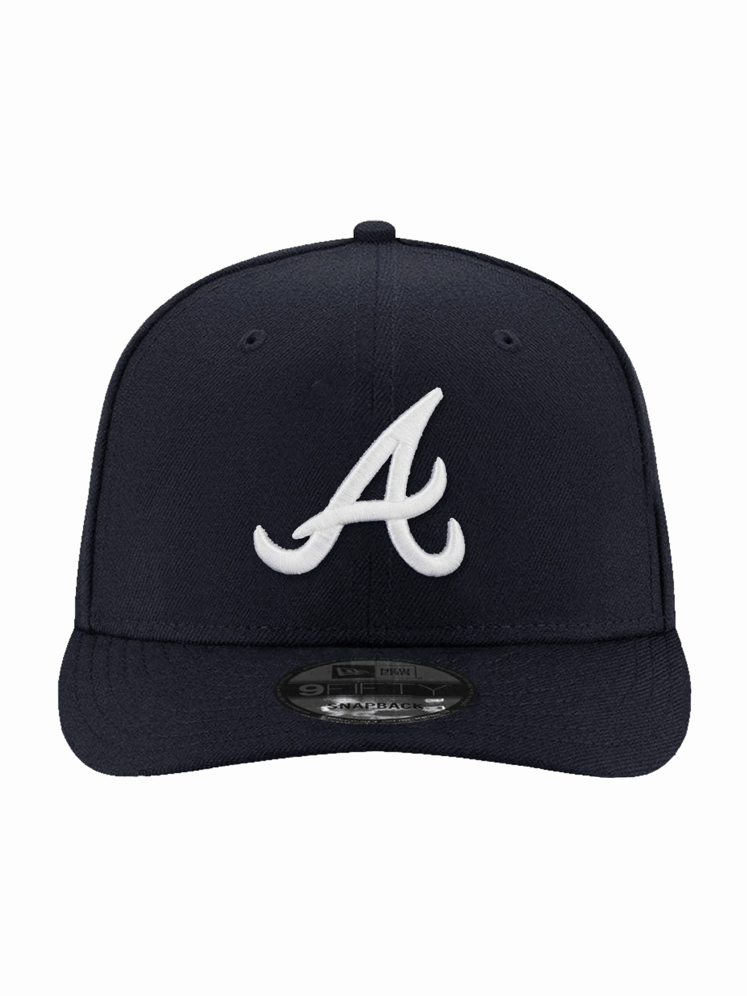 Atlanta Braves New Era MLB Team Pre-Curved 9FIFTY Snapback Hat - Navy