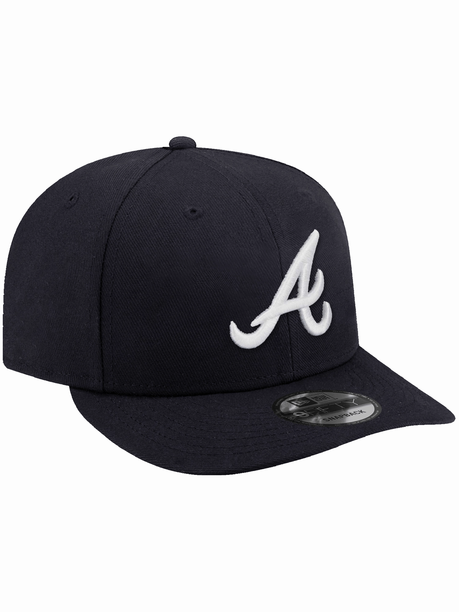 Atlanta Braves New Era MLB Team Pre-Curved 9FIFTY Snapback Hat - Navy