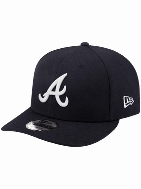Atlanta Braves New Era MLB Team Pre-Curved 9FIFTY Snapback Hat - Navy