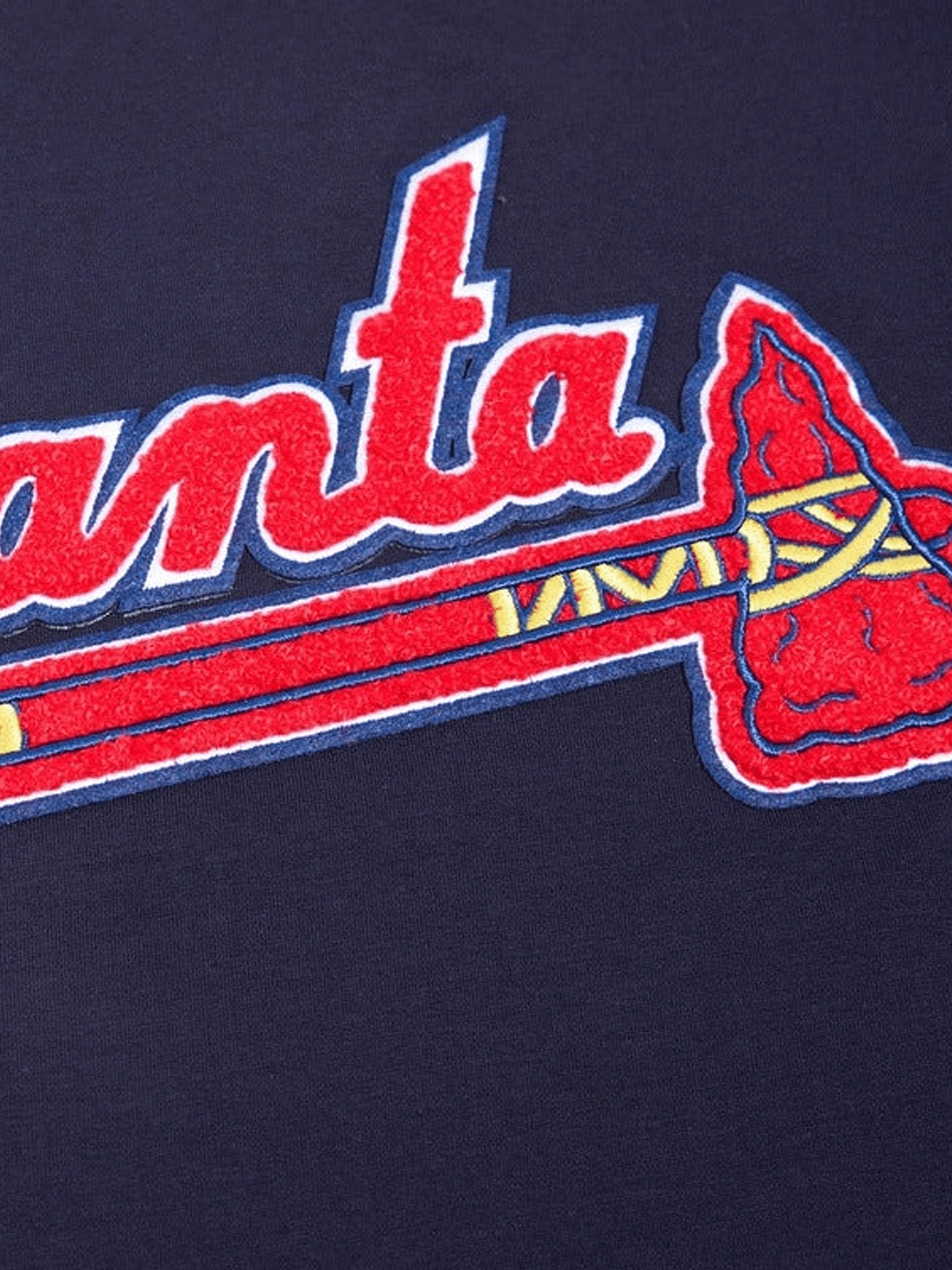 Atlanta Braves Pro Standard MLB Team Chenille Flex T-Shirt - Navy
