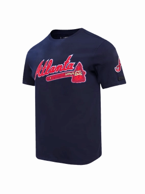Atlanta Braves Pro Standard MLB Team Chenille Flex T-Shirt - Navy
