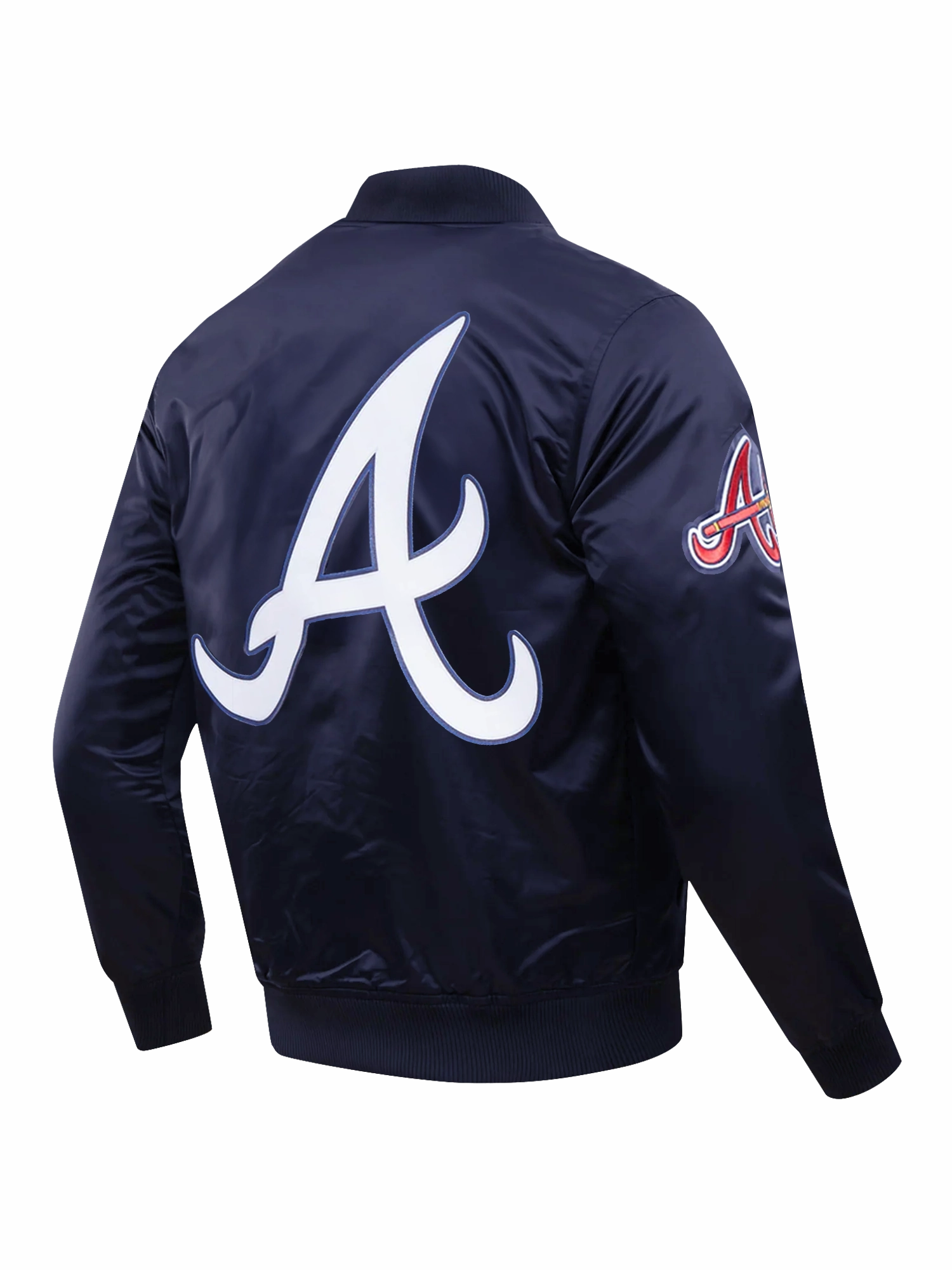 Atlanta Braves Pro Standard MLB Team Classic Satin Button Jacket - Navy