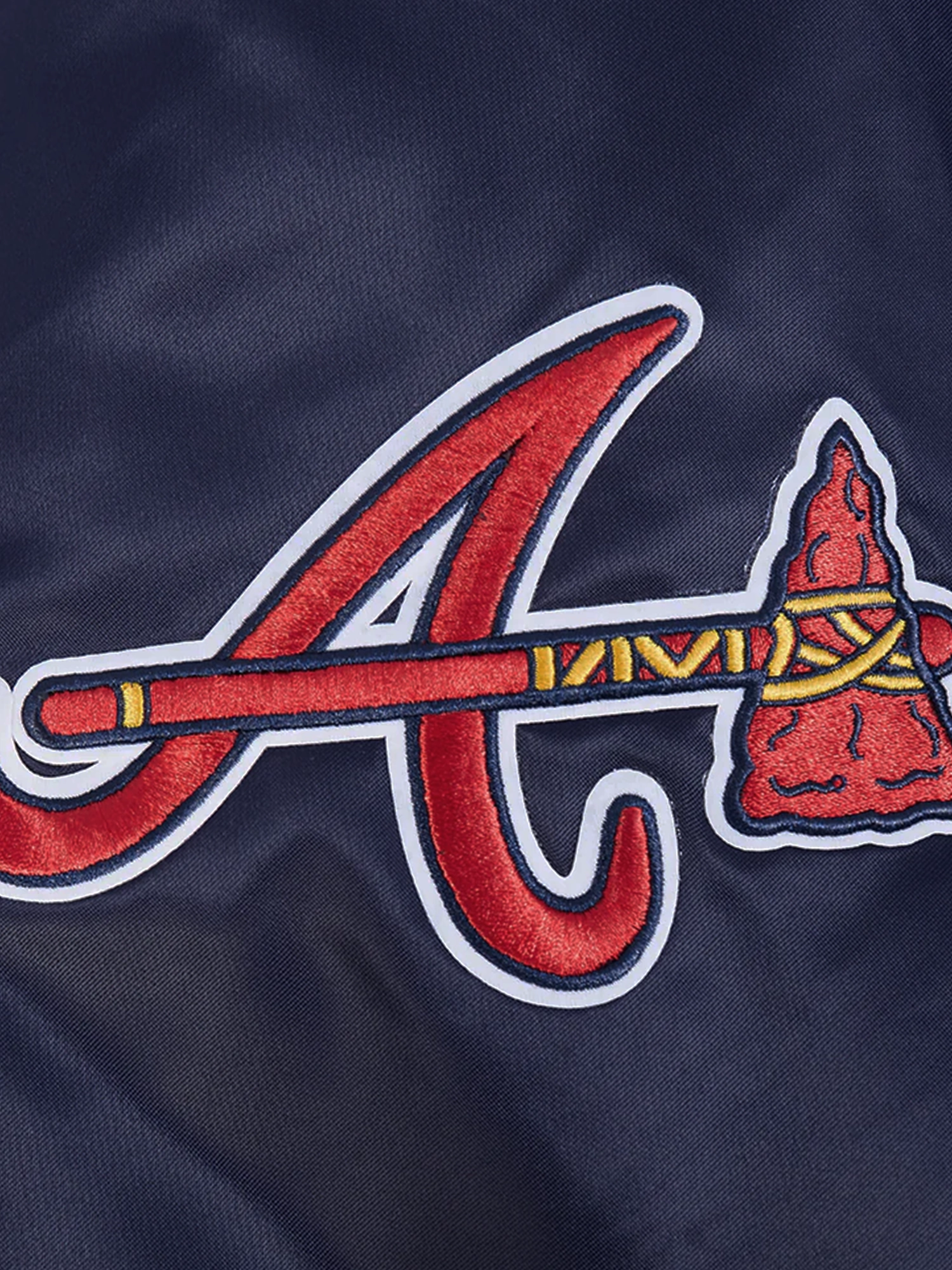 Atlanta Braves Pro Standard MLB Team Classic Satin Button Jacket - Navy