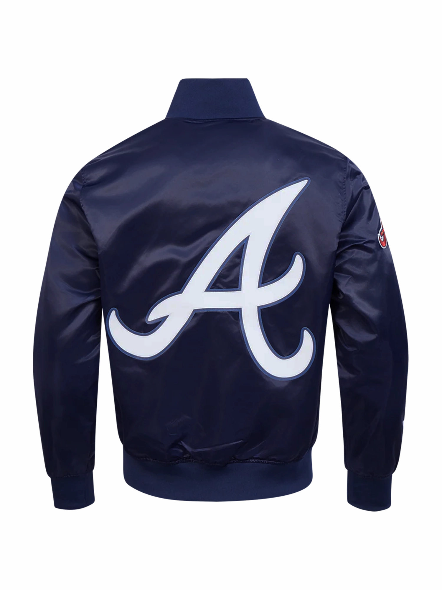 Atlanta Braves Pro Standard MLB Team Classic Satin Button Jacket - Navy