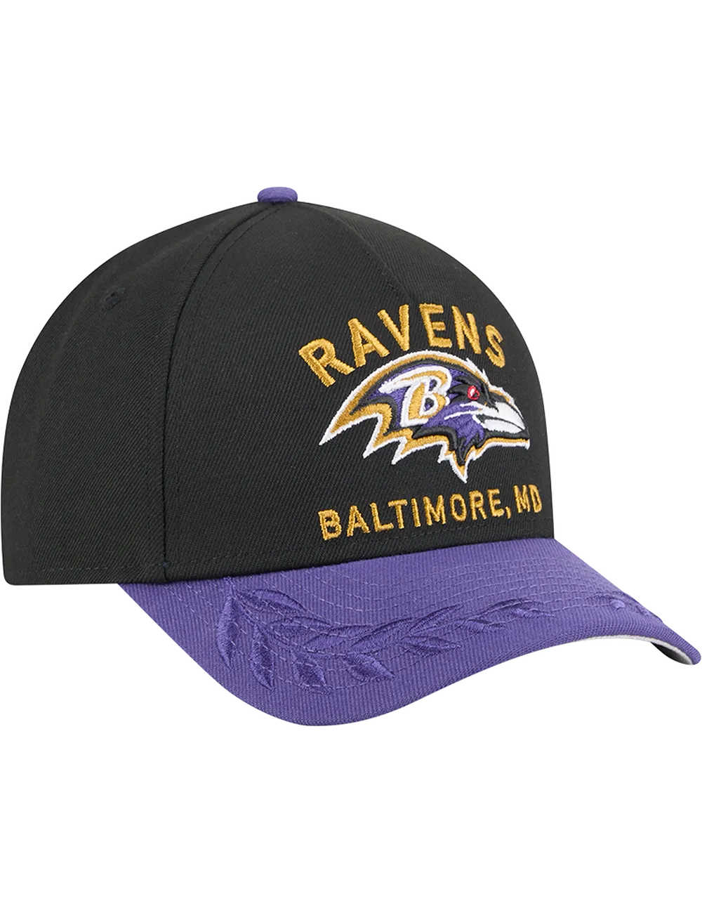 Baltimore Ravens New Era NFL 25 Draft 9FORTY M-Crown Snapback Hat - Black
