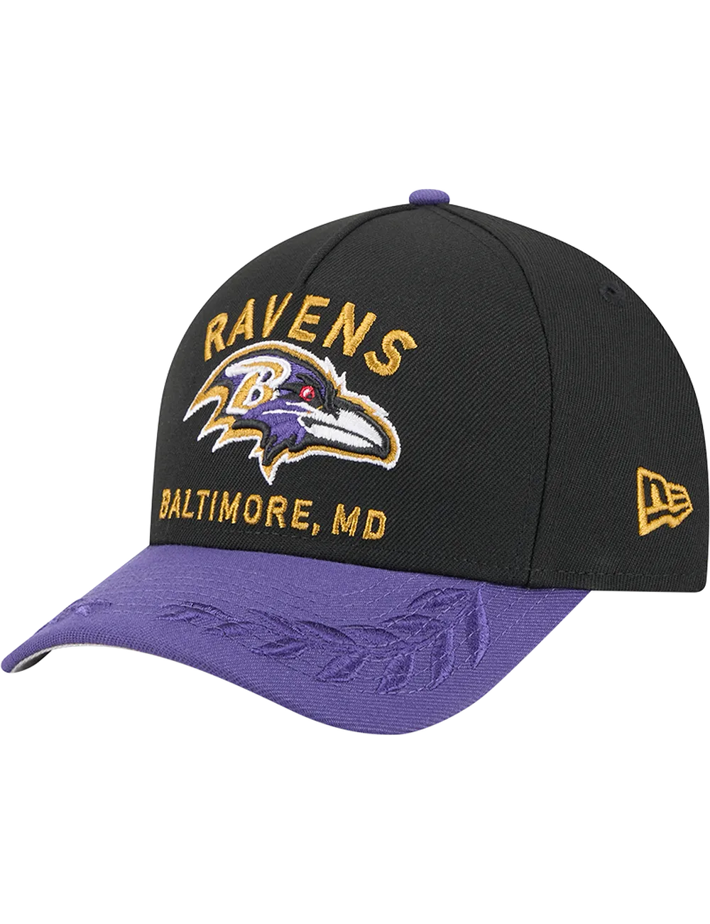 Baltimore Ravens New Era NFL 25 Draft 9FORTY M-Crown Snapback Hat - Black