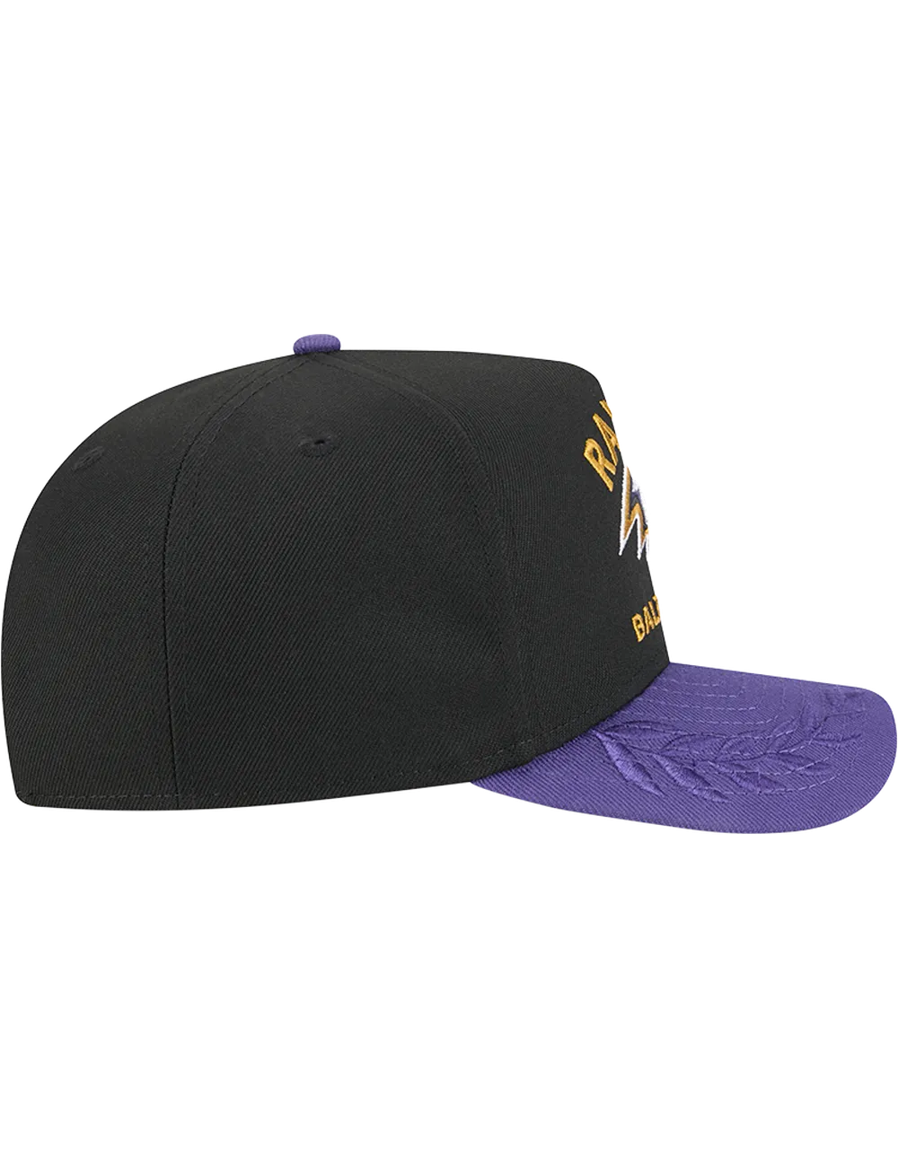 Baltimore Ravens New Era NFL 25 Draft Pre-Curved 9FIFTY A-Frame Snapback Hat - Black