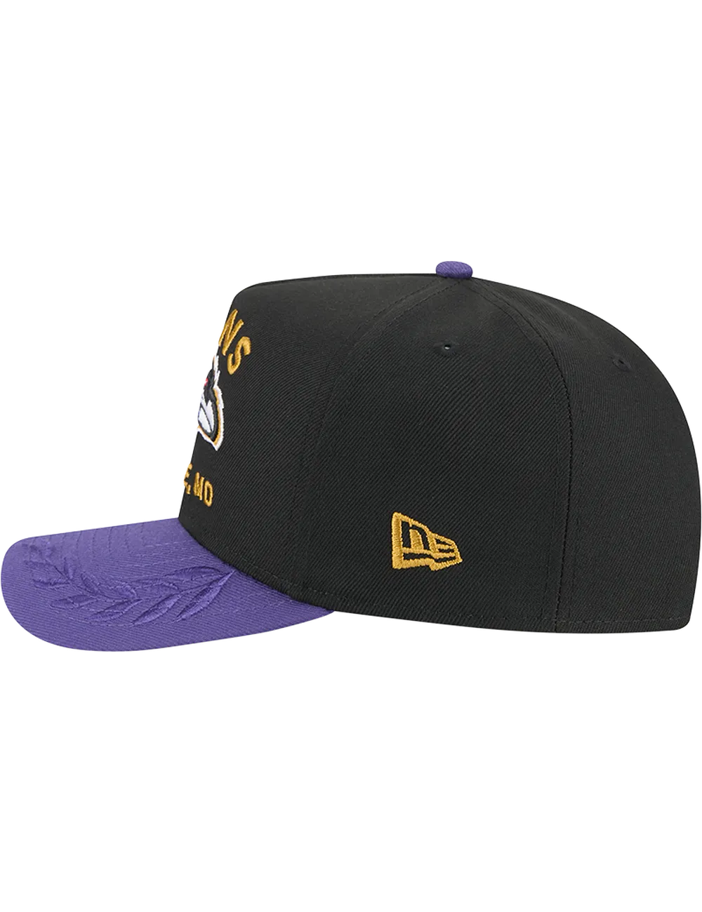Baltimore Ravens New Era NFL 25 Draft Pre-Curved 9FIFTY A-Frame Snapback Hat - Black