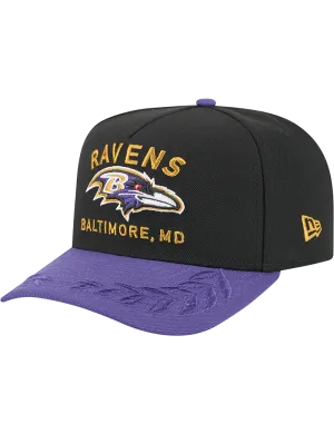 Baltimore Ravens New Era NFL 25 Draft Pre-Curved 9FIFTY A-Frame Snapback Hat - Black