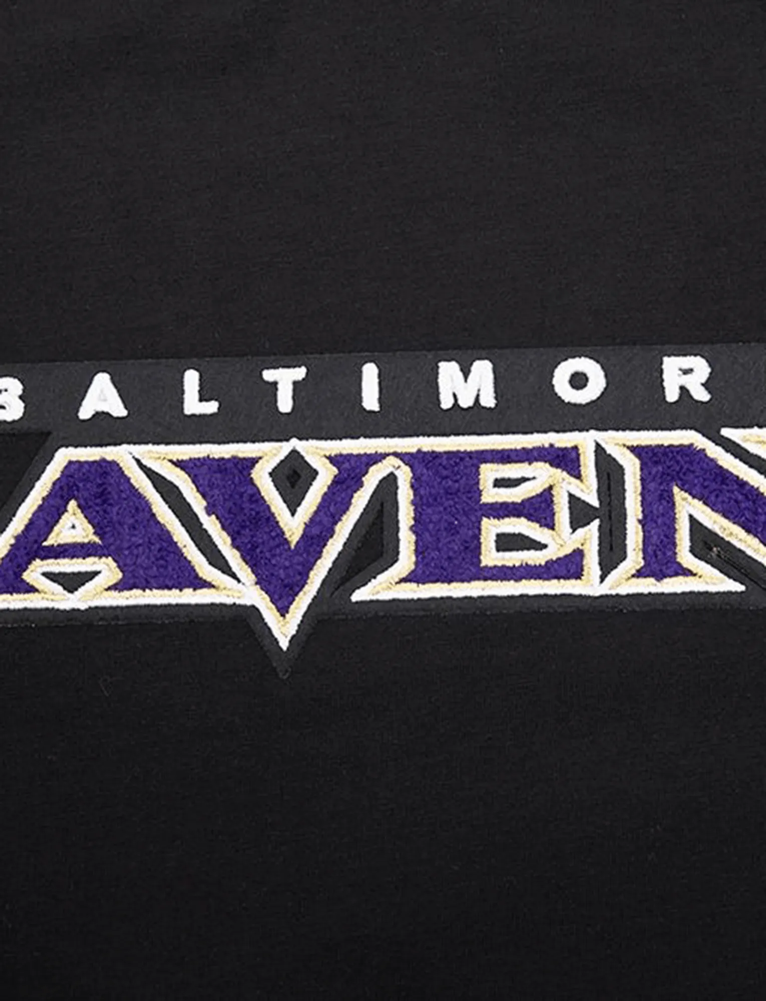 Baltimore Ravens Pro Standard NFL Classic Chenille Flex T-Shirt - Black