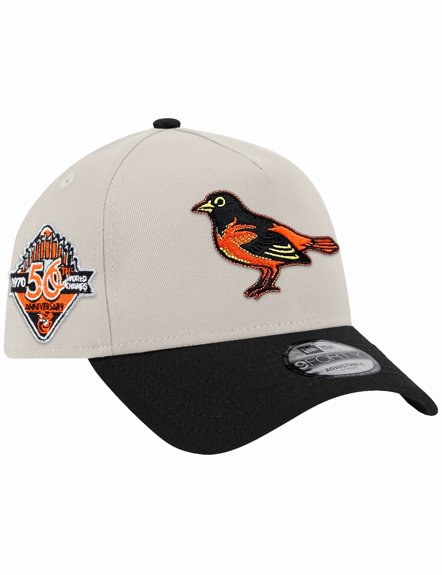 Baltimore Orioles New Era MLB 1970 World Series 9FORTY A-Frame Snapback Hat - Stone