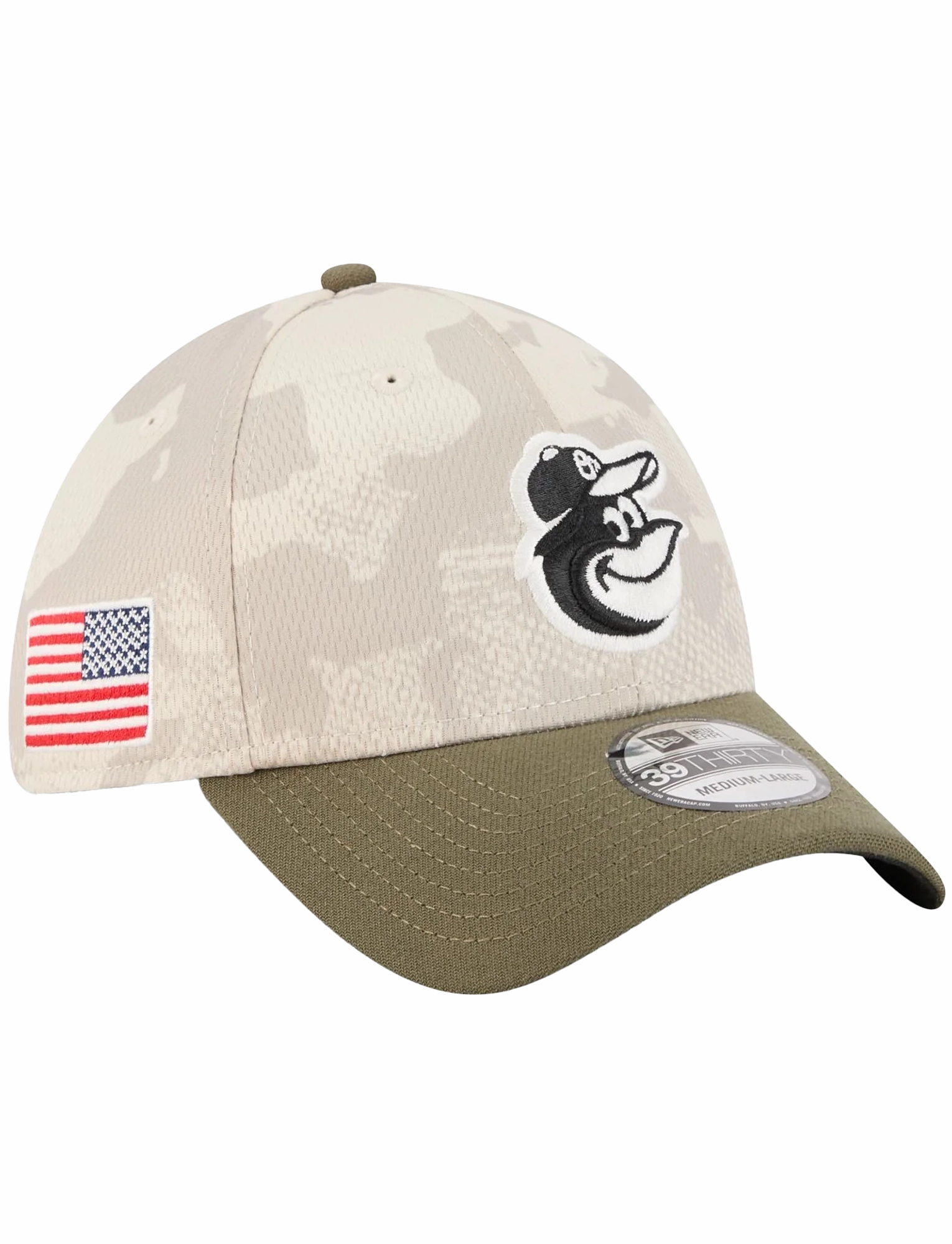 Baltimore Orioles New Era MLB Armed Forces 2025 39THIRTY Stretch-Fit Hat