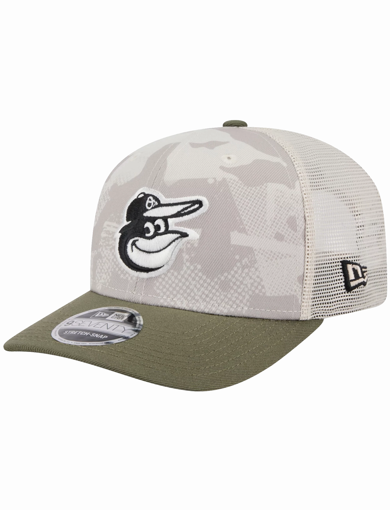 Baltimore Orioles New Era MLB Armed Forces 2025 9SEVENTY Stretch-Snapback Hat