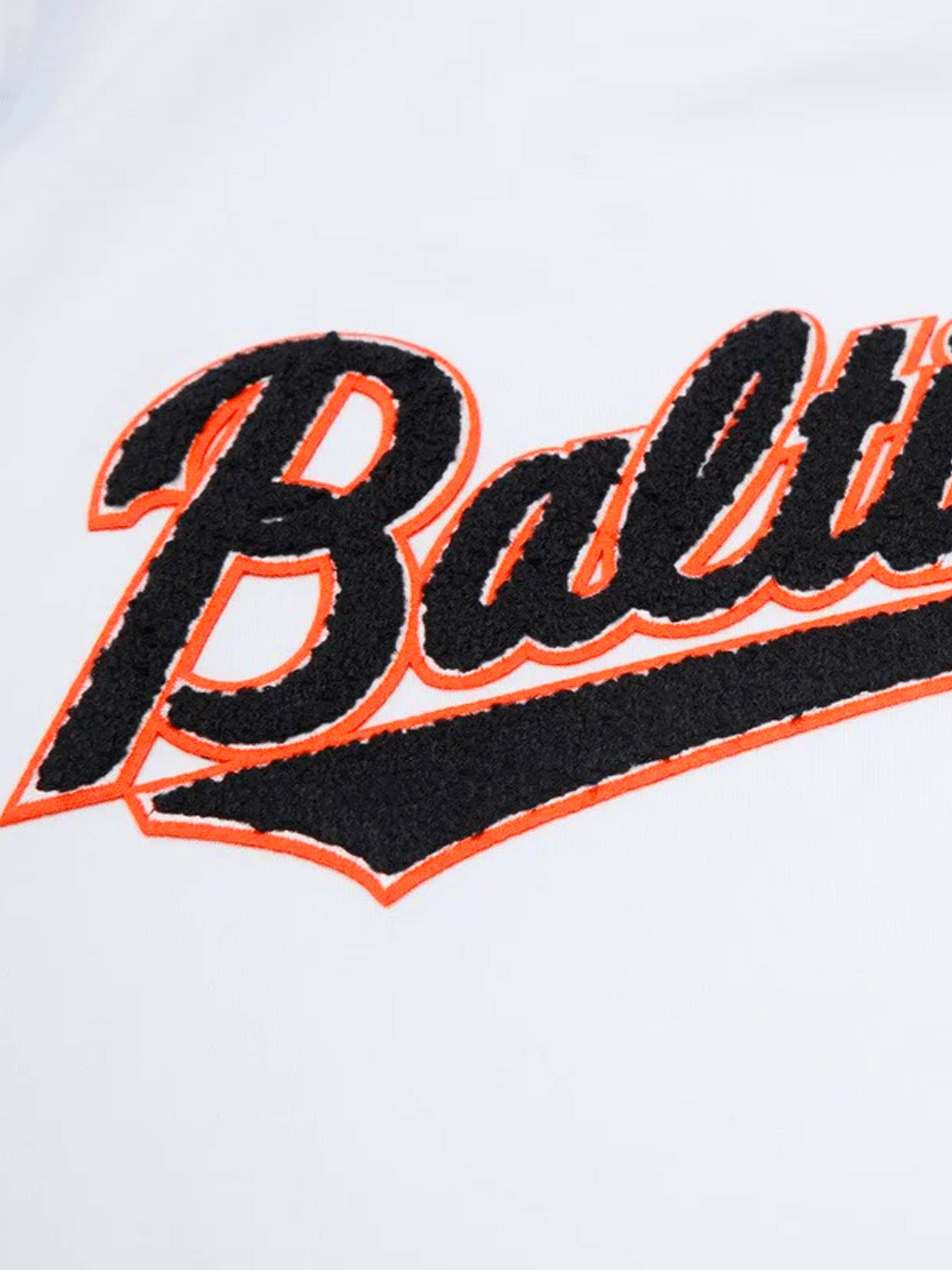 Baltimore Orioles Pro Standard MLB Team Chenille Flex T-Shirt - White