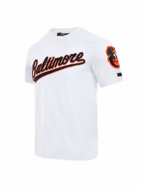 Baltimore Orioles Pro Standard MLB Team Chenille Flex T-Shirt - White